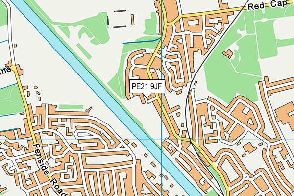 PE21 9JF map - OS VectorMap District (Ordnance Survey)