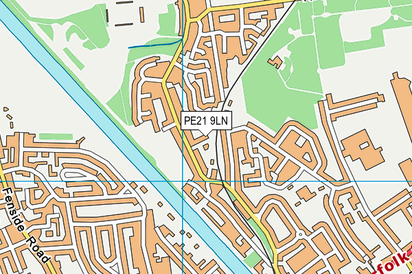 PE21 9LN map - OS VectorMap District (Ordnance Survey)