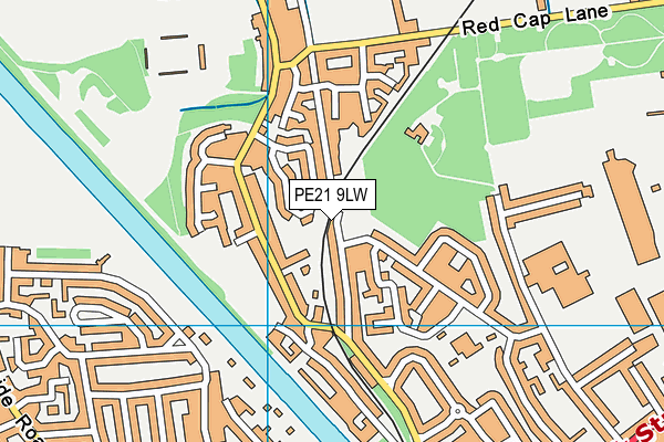 PE21 9LW map - OS VectorMap District (Ordnance Survey)