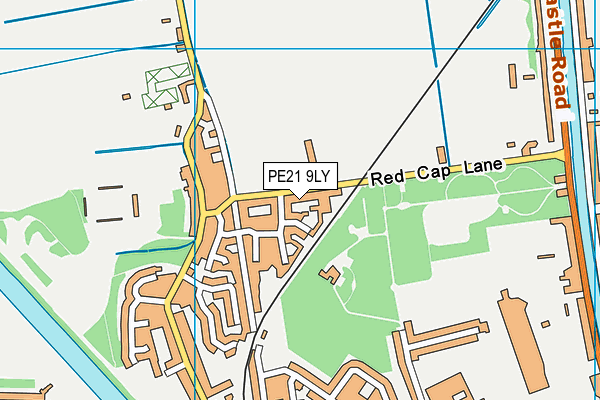 PE21 9LY map - OS VectorMap District (Ordnance Survey)