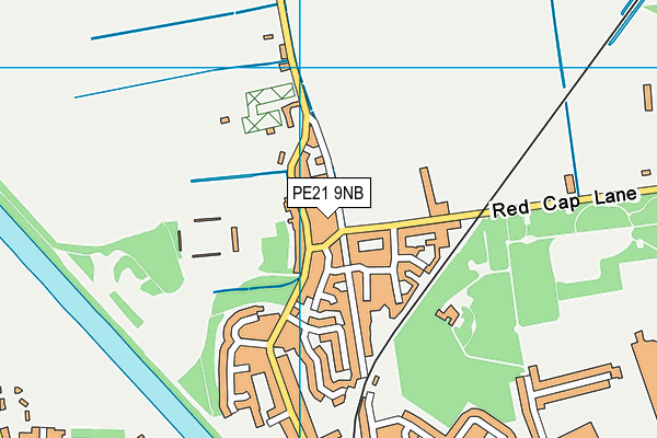 PE21 9NB map - OS VectorMap District (Ordnance Survey)