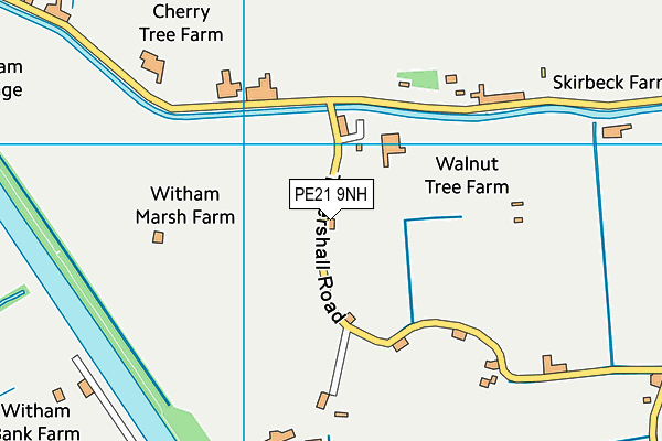 PE21 9NH map - OS VectorMap District (Ordnance Survey)