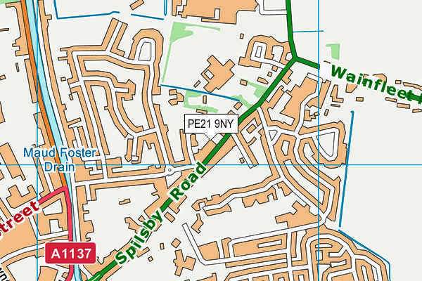 PE21 9NY map - OS VectorMap District (Ordnance Survey)