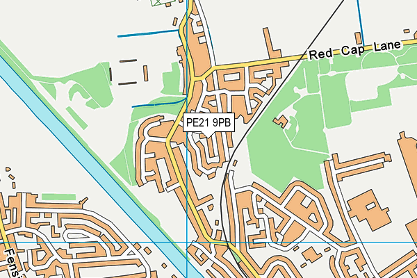 PE21 9PB map - OS VectorMap District (Ordnance Survey)