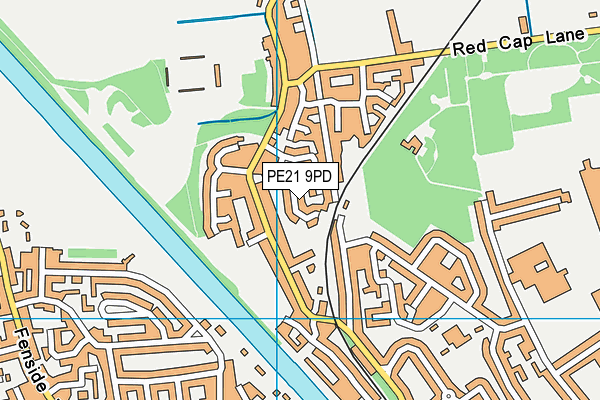 PE21 9PD map - OS VectorMap District (Ordnance Survey)