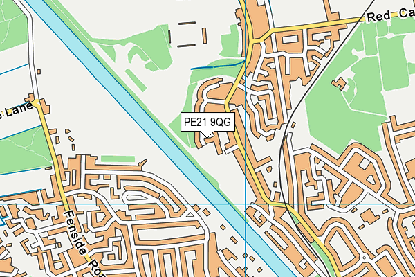 PE21 9QG map - OS VectorMap District (Ordnance Survey)