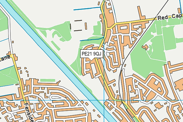 PE21 9QJ map - OS VectorMap District (Ordnance Survey)