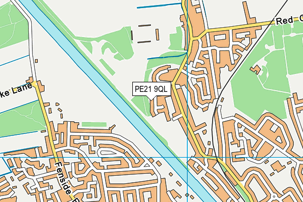 PE21 9QL map - OS VectorMap District (Ordnance Survey)