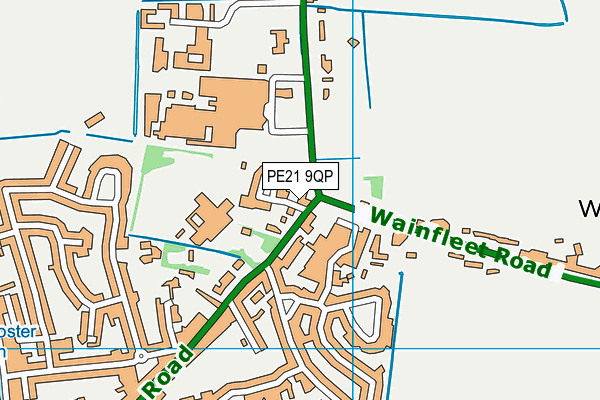 PE21 9QP map - OS VectorMap District (Ordnance Survey)