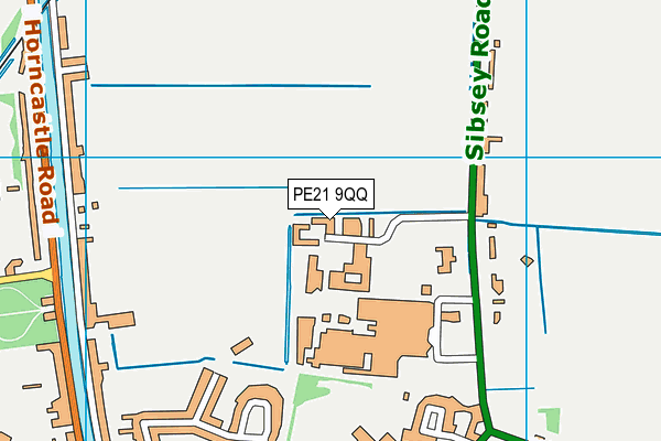 PE21 9QQ map - OS VectorMap District (Ordnance Survey)