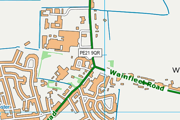 PE21 9QR map - OS VectorMap District (Ordnance Survey)