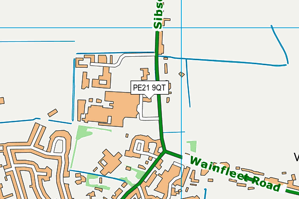 PE21 9QT map - OS VectorMap District (Ordnance Survey)