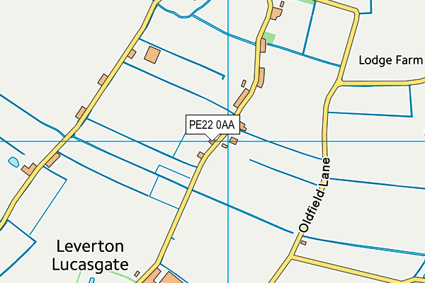 PE22 0AA map - OS VectorMap District (Ordnance Survey)