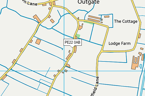 PE22 0AB map - OS VectorMap District (Ordnance Survey)