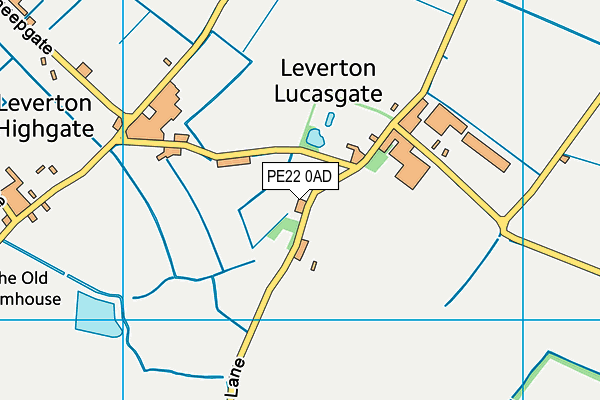 PE22 0AD map - OS VectorMap District (Ordnance Survey)