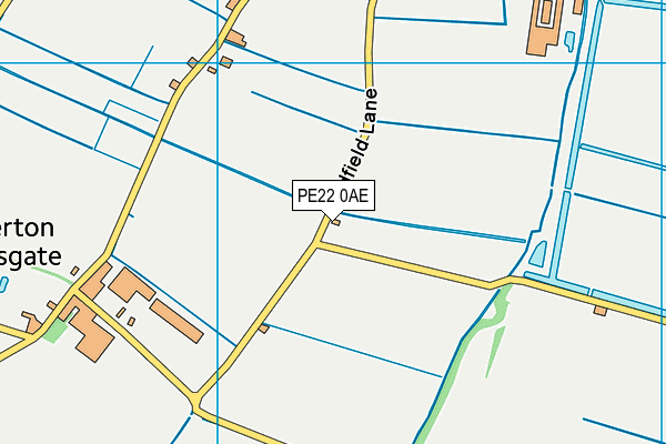 PE22 0AE map - OS VectorMap District (Ordnance Survey)