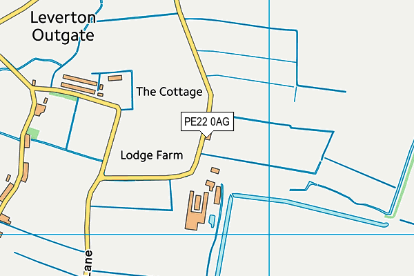 PE22 0AG map - OS VectorMap District (Ordnance Survey)