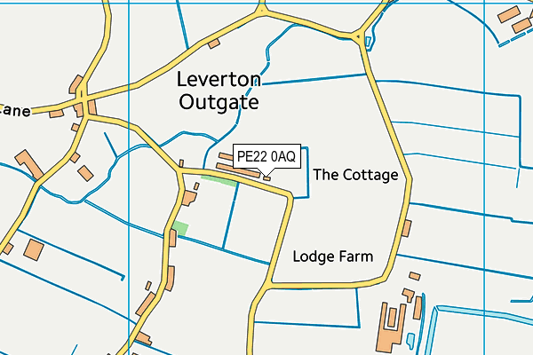 PE22 0AQ map - OS VectorMap District (Ordnance Survey)