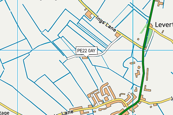 PE22 0AY map - OS VectorMap District (Ordnance Survey)