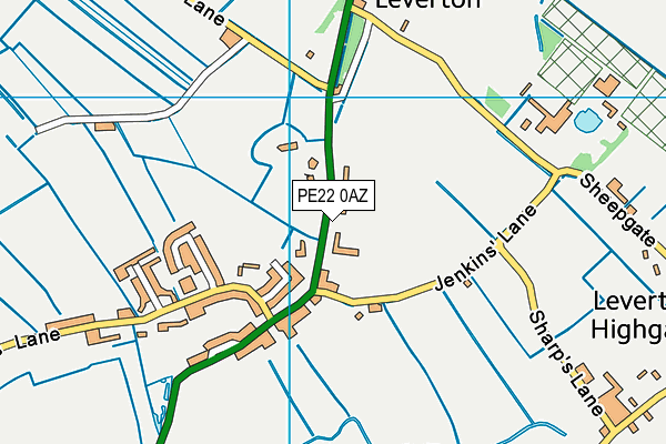 PE22 0AZ map - OS VectorMap District (Ordnance Survey)