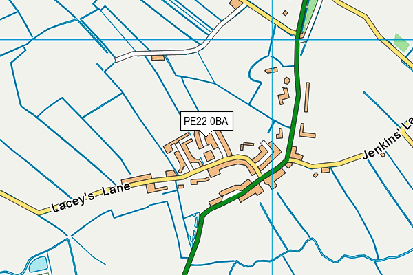 PE22 0BA map - OS VectorMap District (Ordnance Survey)