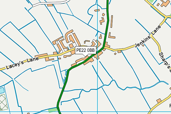 PE22 0BB map - OS VectorMap District (Ordnance Survey)