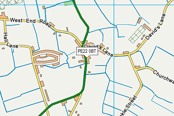 PE22 0BT map - OS VectorMap District (Ordnance Survey)