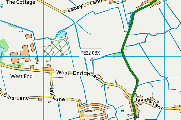 PE22 0BX map - OS VectorMap District (Ordnance Survey)