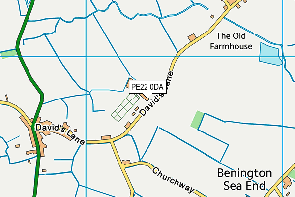 PE22 0DA map - OS VectorMap District (Ordnance Survey)