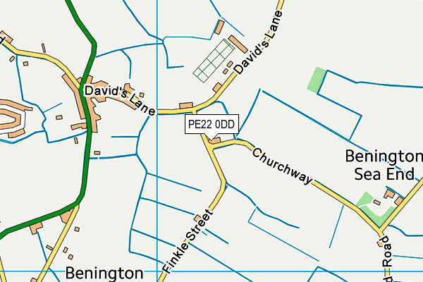 PE22 0DD map - OS VectorMap District (Ordnance Survey)