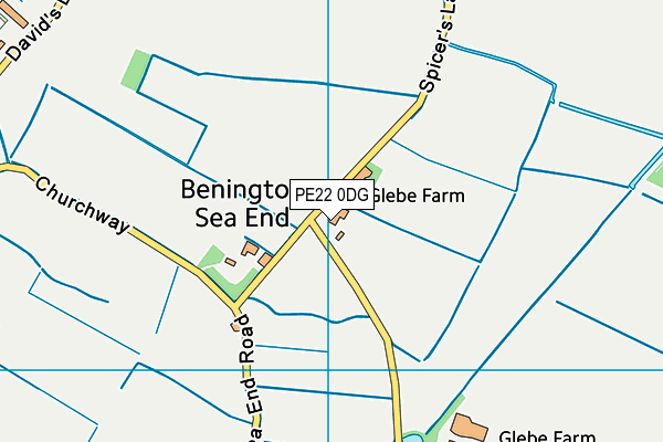 PE22 0DG map - OS VectorMap District (Ordnance Survey)