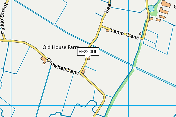 PE22 0DL map - OS VectorMap District (Ordnance Survey)