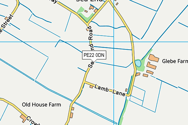 PE22 0DN map - OS VectorMap District (Ordnance Survey)