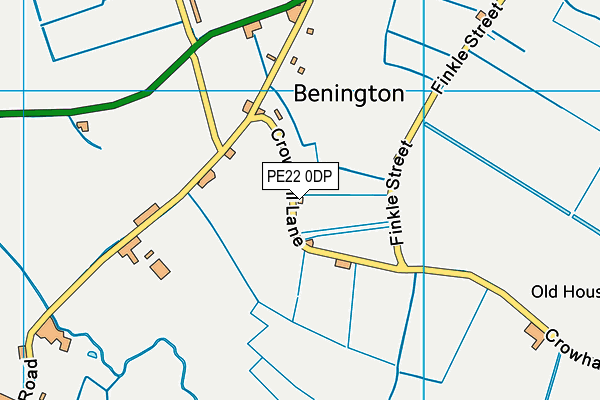 PE22 0DP map - OS VectorMap District (Ordnance Survey)