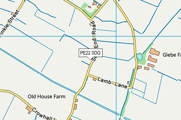 PE22 0DQ map - OS VectorMap District (Ordnance Survey)