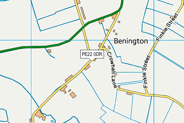 PE22 0DR map - OS VectorMap District (Ordnance Survey)