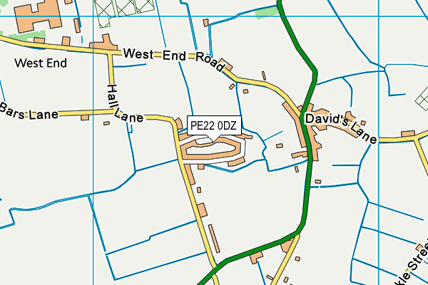 PE22 0DZ map - OS VectorMap District (Ordnance Survey)