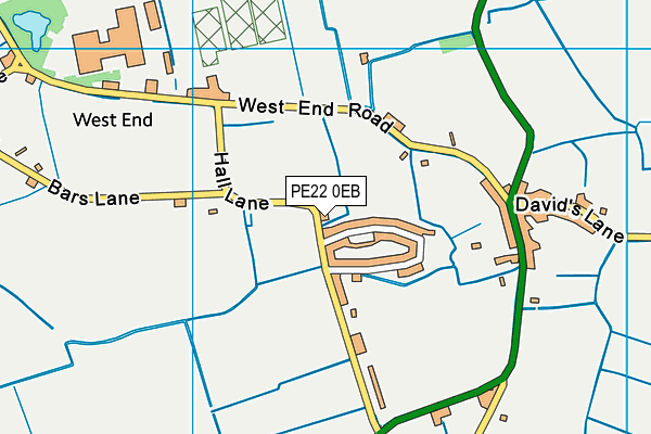 Benington Playing Field map (PE22 0EB) - OS VectorMap District (Ordnance Survey)