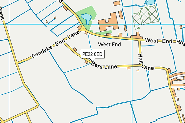 PE22 0ED map - OS VectorMap District (Ordnance Survey)