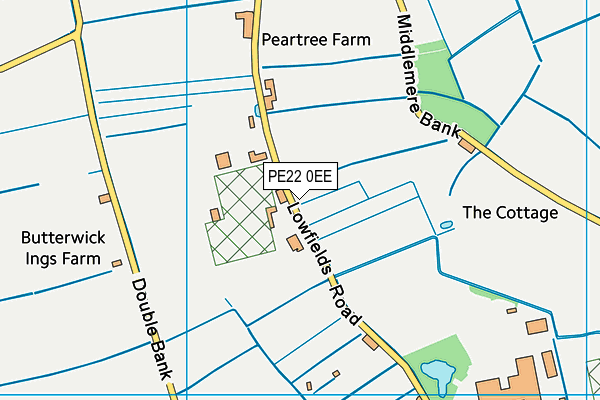 PE22 0EE map - OS VectorMap District (Ordnance Survey)