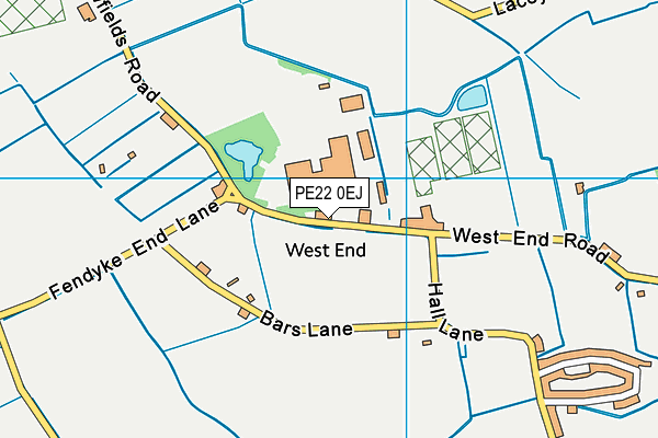 PE22 0EJ map - OS VectorMap District (Ordnance Survey)