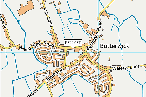 PE22 0ET map - OS VectorMap District (Ordnance Survey)