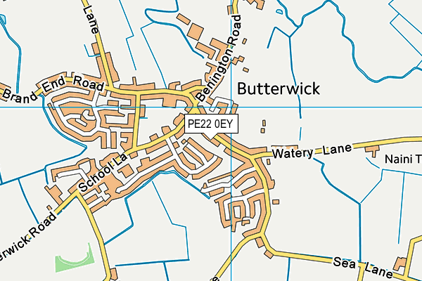 PE22 0EY map - OS VectorMap District (Ordnance Survey)