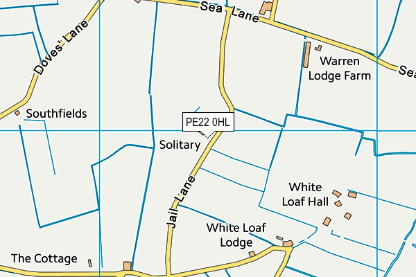 PE22 0HL map - OS VectorMap District (Ordnance Survey)