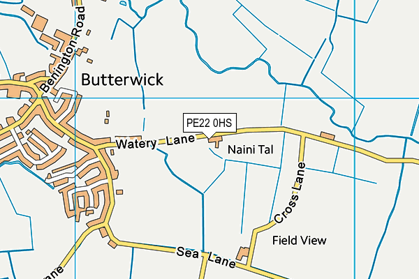 PE22 0HS map - OS VectorMap District (Ordnance Survey)