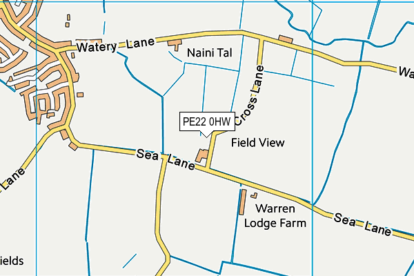 PE22 0HW map - OS VectorMap District (Ordnance Survey)