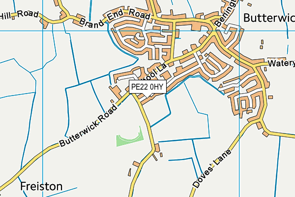 PE22 0HY map - OS VectorMap District (Ordnance Survey)