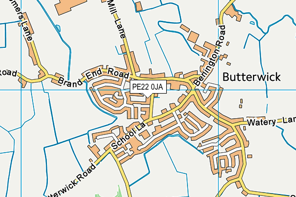 PE22 0JA map - OS VectorMap District (Ordnance Survey)