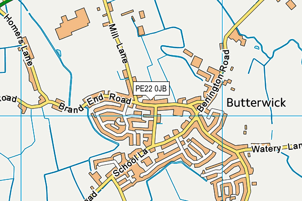 PE22 0JB map - OS VectorMap District (Ordnance Survey)