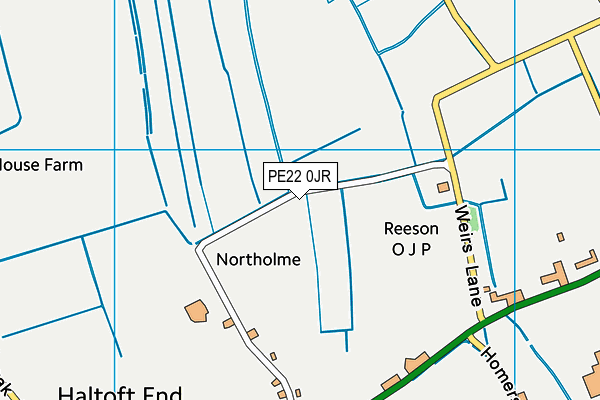 PE22 0JR map - OS VectorMap District (Ordnance Survey)